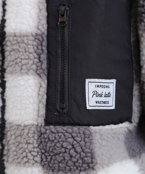 PINK-latte / ピンク ラテ レザーブルゾン・ジャケット | ボアリバーシブルブルゾン | 詳細25