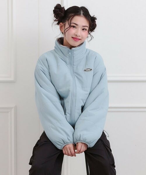 PINK-latte / ピンク ラテ レザーブルゾン・ジャケット | ボアリバーシブルブルゾン | 詳細26