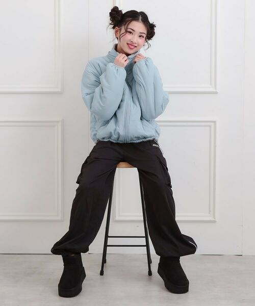 PINK-latte / ピンク ラテ レザーブルゾン・ジャケット | ボアリバーシブルブルゾン | 詳細27