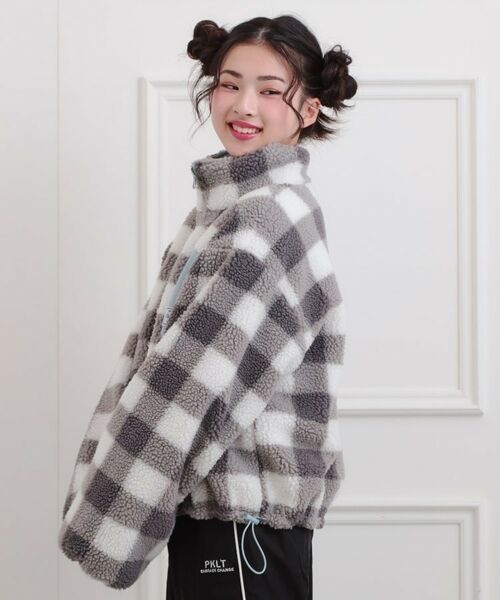 PINK-latte / ピンク ラテ レザーブルゾン・ジャケット | ボアリバーシブルブルゾン | 詳細29