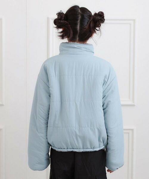 PINK-latte / ピンク ラテ レザーブルゾン・ジャケット | ボアリバーシブルブルゾン | 詳細3