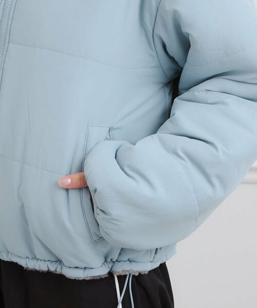 PINK-latte / ピンク ラテ レザーブルゾン・ジャケット | ボアリバーシブルブルゾン | 詳細6