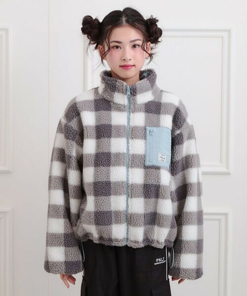 PINK-latte / ピンク ラテ レザーブルゾン・ジャケット | ボアリバーシブルブルゾン | 詳細8