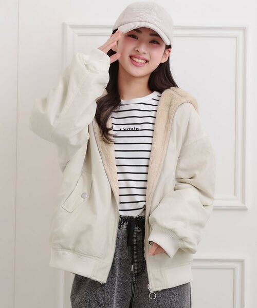 PINK-latte / ピンク ラテ レザーブルゾン・ジャケット | リバーシブルフェイクファーブルゾン | 詳細11