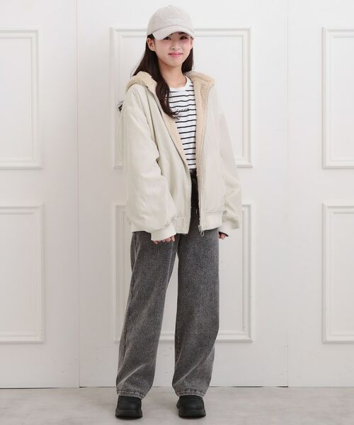 PINK-latte / ピンク ラテ レザーブルゾン・ジャケット | リバーシブルフェイクファーブルゾン | 詳細12