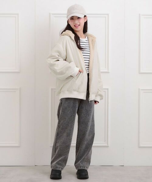 PINK-latte / ピンク ラテ レザーブルゾン・ジャケット | リバーシブルフェイクファーブルゾン | 詳細13