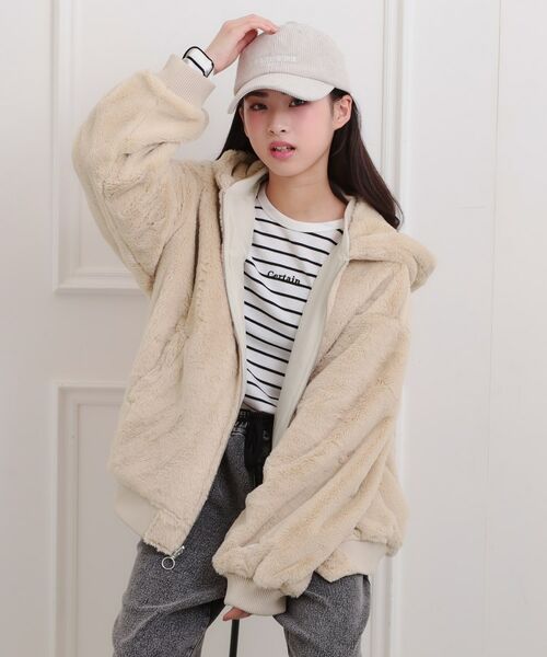 PINK-latte / ピンク ラテ レザーブルゾン・ジャケット | リバーシブルフェイクファーブルゾン | 詳細14