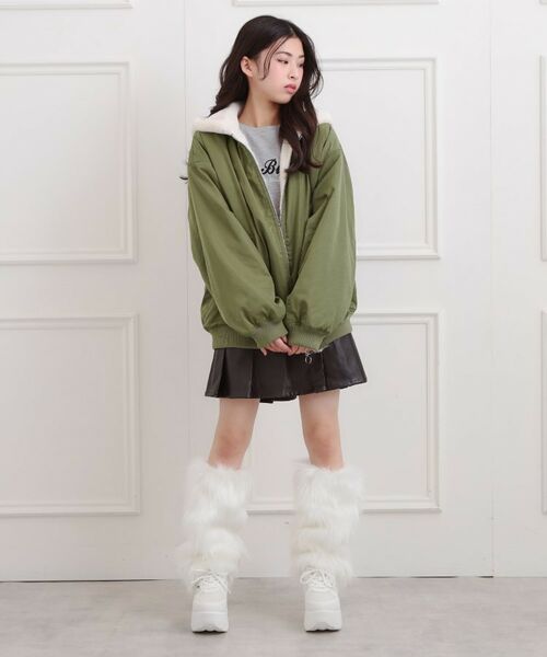 PINK-latte / ピンク ラテ レザーブルゾン・ジャケット | リバーシブルフェイクファーブルゾン | 詳細26