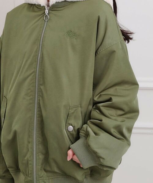 PINK-latte / ピンク ラテ レザーブルゾン・ジャケット | リバーシブルフェイクファーブルゾン | 詳細6