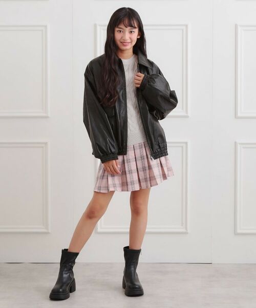 PINK-latte / ピンク ラテ レザーブルゾン・ジャケット | 合成皮革ブルゾン | 詳細10