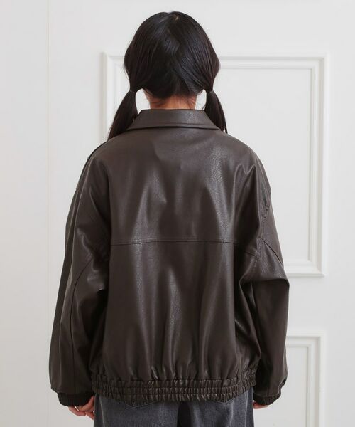 PINK-latte / ピンク ラテ レザーブルゾン・ジャケット | 合成皮革ブルゾン | 詳細3