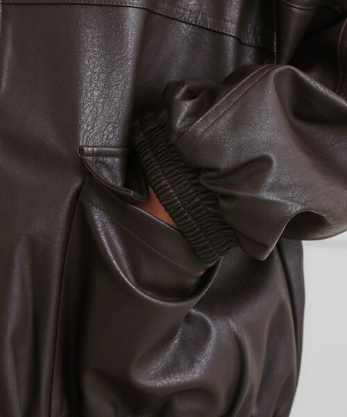 PINK-latte / ピンク ラテ レザーブルゾン・ジャケット | 合成皮革ブルゾン | 詳細6
