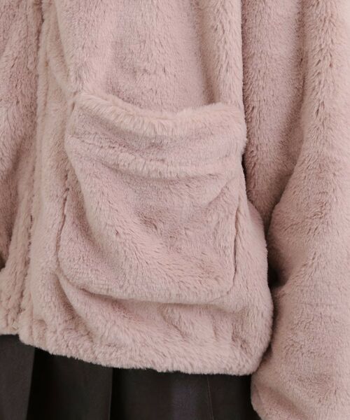 PINK-latte / ピンク ラテ レザーブルゾン・ジャケット | 耳付きフェイクファーブルゾン | 詳細8