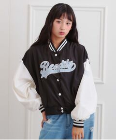 PINK-latte / ピンク ラテ その他アウター | ロゴアップリケスタジャン