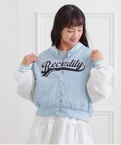 PINK-latte / ピンク ラテ その他アウター | ロゴアップリケスタジャン