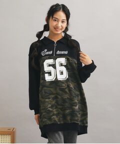 PINK-latte / ピンク ラテ ワンピース | ナンバー切替ハーフジップワンピース