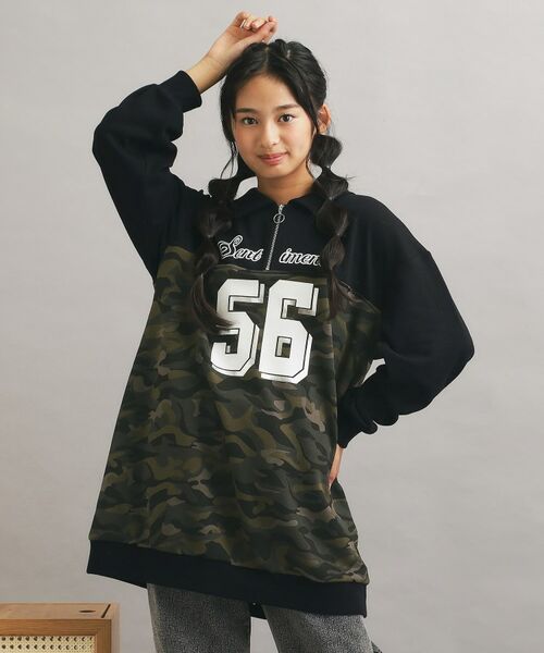 PINK-latte / ピンク ラテ ワンピース | ナンバー切替ハーフジップワンピース | 詳細11