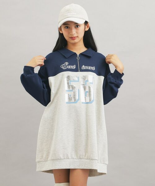 PINK-latte / ピンク ラテ ワンピース | ナンバー切替ハーフジップワンピース | 詳細15