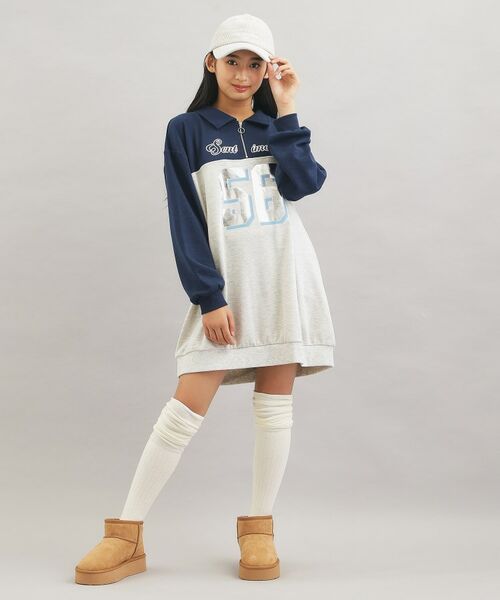 PINK-latte / ピンク ラテ ワンピース | ナンバー切替ハーフジップワンピース | 詳細16