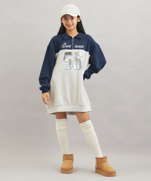 PINK-latte / ピンク ラテ ワンピース | ナンバー切替ハーフジップワンピース | 詳細17
