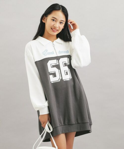 PINK-latte / ピンク ラテ ワンピース | ナンバー切替ハーフジップワンピース | 詳細7