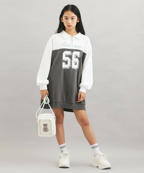 PINK-latte / ピンク ラテ ワンピース | ナンバー切替ハーフジップワンピース | 詳細8