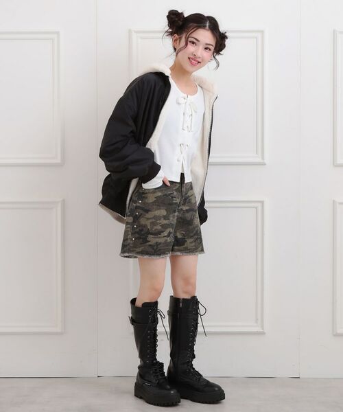 PINK-latte / ピンク ラテ ショート・ハーフ・半端丈パンツ | スタッズショートパンツ | 詳細19