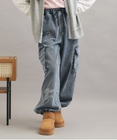 PINK-latte / ピンク ラテ デニムパンツ | らくがきデニムカーゴパンツ