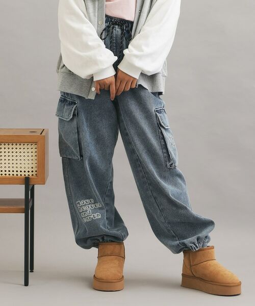 PINK-latte / ピンク ラテ デニムパンツ | らくがきデニムカーゴパンツ | 詳細11