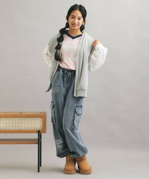 PINK-latte / ピンク ラテ デニムパンツ | らくがきデニムカーゴパンツ | 詳細13