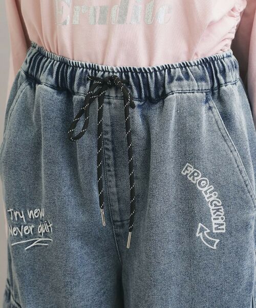 PINK-latte / ピンク ラテ デニムパンツ | らくがきデニムカーゴパンツ | 詳細4