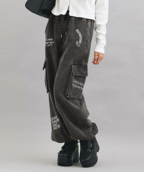 PINK-latte / ピンク ラテ デニムパンツ | らくがきデニムカーゴパンツ | 詳細7
