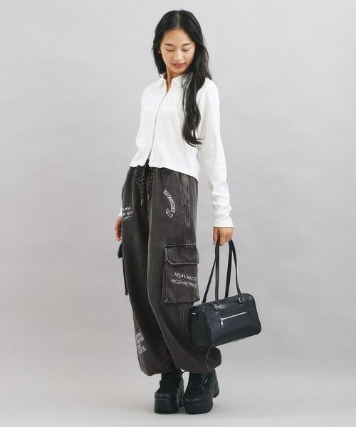 PINK-latte / ピンク ラテ デニムパンツ | らくがきデニムカーゴパンツ | 詳細8