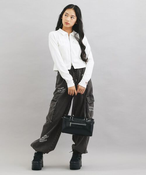 PINK-latte / ピンク ラテ デニムパンツ | らくがきデニムカーゴパンツ | 詳細9