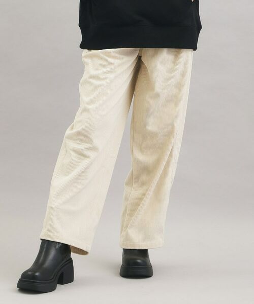 PINK-latte / ピンク ラテ パンツ | コーデュロイイージーロングパンツ(アイボリー(004))