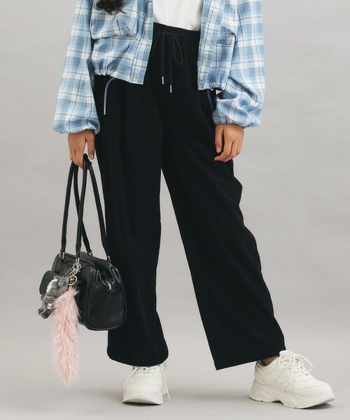 PINK-latte/ピンク ラテ コーデュロイイージーロングパンツ ブラック(019) 15(150cm) PINK-latte/ピンク ラテ コーデュロイイージーロングパンツ ブラック(019) 15(150cm)