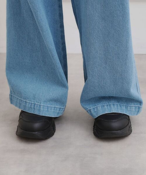 PINK-latte / ピンク ラテ デニムパンツ | ダメージワイドデニムパンツ | 詳細9