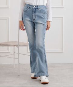 PINK-latte / ピンク ラテ デニムパンツ | フレアデニムパンツ