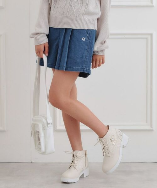 PINK-latte / ピンク ラテ ショート・ハーフ・半端丈パンツ | バックルハイウエストショートパンツ | 詳細16