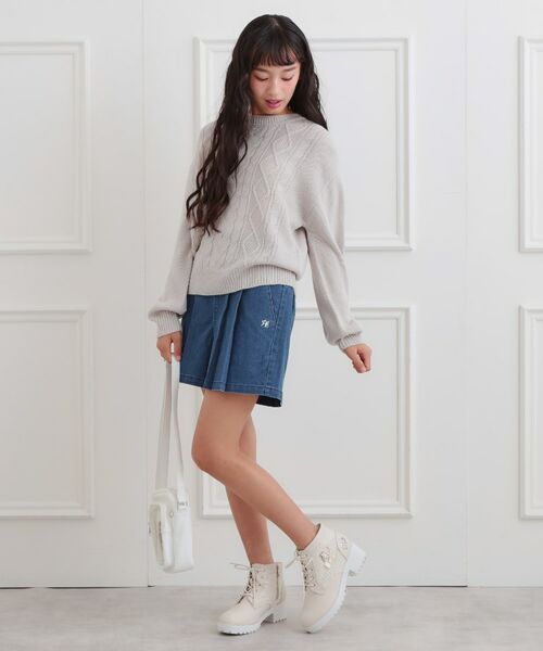 PINK-latte / ピンク ラテ ショート・ハーフ・半端丈パンツ | バックルハイウエストショートパンツ | 詳細18