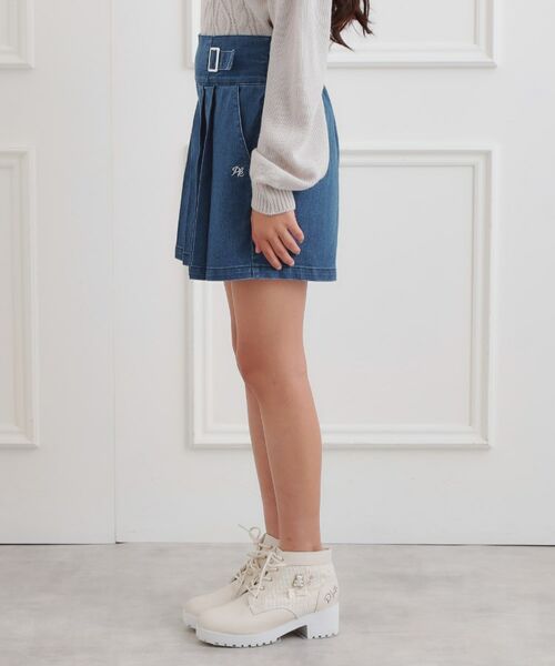 PINK-latte / ピンク ラテ ショート・ハーフ・半端丈パンツ | バックルハイウエストショートパンツ | 詳細2