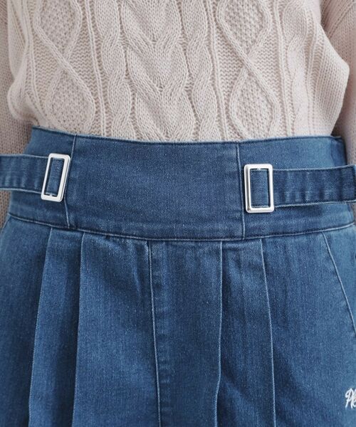 PINK-latte / ピンク ラテ ショート・ハーフ・半端丈パンツ | バックルハイウエストショートパンツ | 詳細4