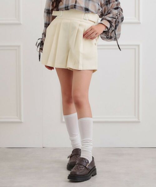 PINK-latte / ピンク ラテ ショート・ハーフ・半端丈パンツ | バックルハイウエストショートパンツ | 詳細8