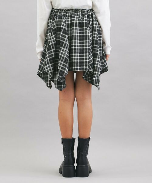 PINK-latte / ピンク ラテ ミニ・ひざ丈スカート | チェック変形ヘムスカート | 詳細3