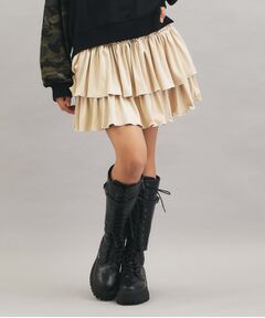 PINK-latte / ピンク ラテ ミニ・ひざ丈スカート | フェイクスエードティアードスカート