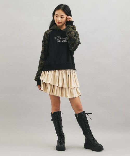 PINK-latte / ピンク ラテ ミニ・ひざ丈スカート | フェイクスエードティアードスカート | 詳細12