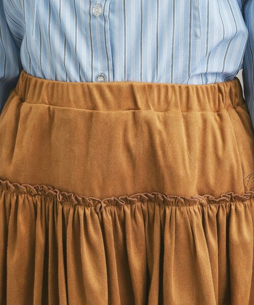 PINK-latte / ピンク ラテ ミニ・ひざ丈スカート | フェイクスエードティアードスカート | 詳細4