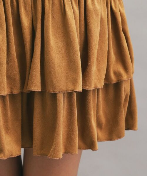PINK-latte / ピンク ラテ ミニ・ひざ丈スカート | フェイクスエードティアードスカート | 詳細5