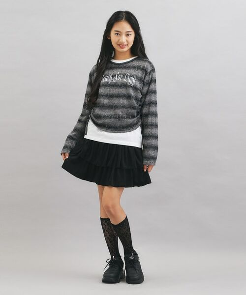 PINK-latte / ピンク ラテ ミニ・ひざ丈スカート | フェイクスエードティアードスカート | 詳細8