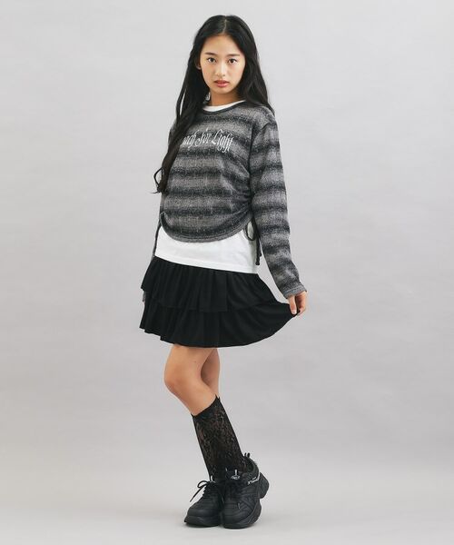 PINK-latte / ピンク ラテ ミニ・ひざ丈スカート | フェイクスエードティアードスカート | 詳細9